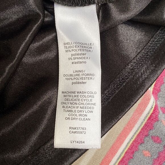 HOST PICKđ„Laundry Shelli Segal Graphic Print DressâSzâLâPink/Red/Purple/Black - Picture 7 of 11